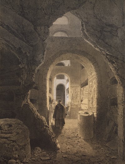 Catacomben van San Calixto in Rome, illustratie uit het album 